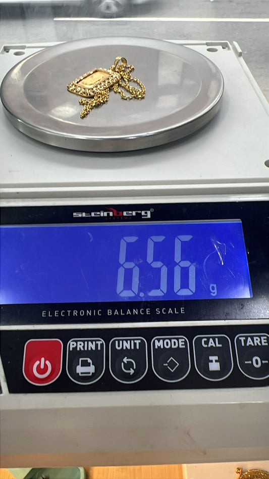 Golden pendant and chain